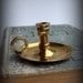 Burn bright - VINTAGE - Teeny Tiny Gold / Brass Candle Holder - perfect for altar or your special area for the little folks (faeries).