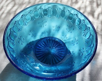 Antique Blue Stippled Fleur De Lis Bowl Sale was 37.00