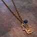 Long Hamsa Necklace, Hamsa Necklace, Quiet Time