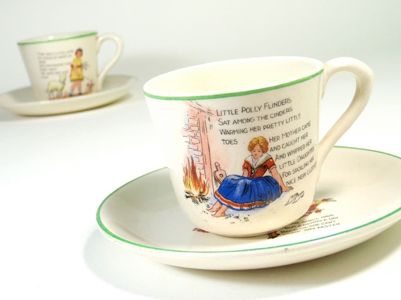 Nursery Rhyme Cups & Saucers Set of Two