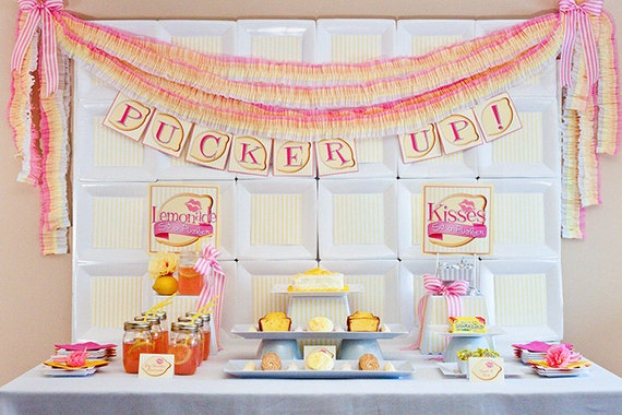 PUCKER UP Collection - Printable Lemon Themed DIY Party Decorations Il_570xn