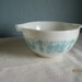Pyrex Vintage Butterprint Amish Turquoise Blue Cinderella Mixing Bowl