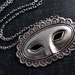 Masquerade Ball Mask Necklace - Silver