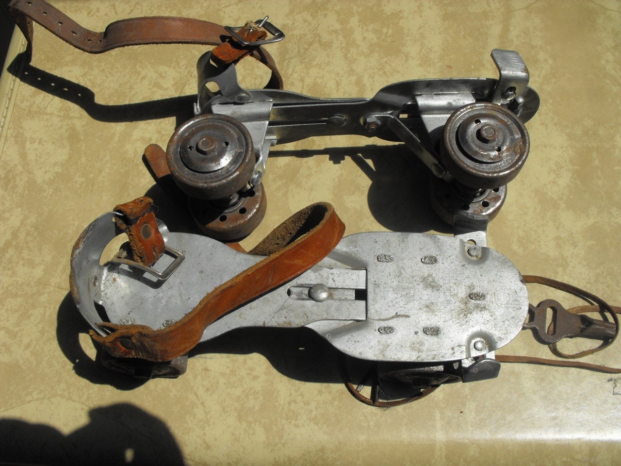 Vintage Metal Street Roller Skates and Skate Key