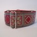 2 inch Martingale Collar, Red, Jacquard, Christmas, Dog Collar, Custom Dog Collars, Greyhound Collar, Greyhound Martingale