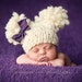 Purely Natural Double Fluff Baby Hat Hand Knit from Handspun Merino 0-3 months Ready to Ship