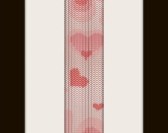Cuori pattern bracelet in peyote stitch pattern for personal use only