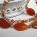 Fire Agate Carnelian Necklace Crystal Multiple Strand
