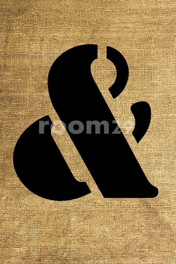 Items similar to INSTANT DOWNLOAD And Ampersand Sign in Stencil Design
