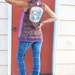 Clothing, Eco wrap VEST,artisan, upcycled , patchwork clothing, asymmetrical, Om applique size S-L , by Zasra