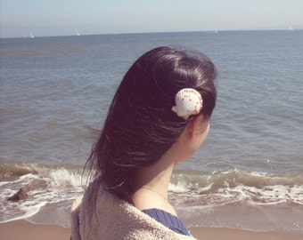 50% OFF SALE Seashell Hair Clip Sea Shell Barrette Mermaid Costume Ariel Nautical Bridesmaid Beach Wedding Accessories Womens Gift For Her