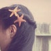 Sea Stars for Your Hair. Set of Two Barrettes.
