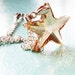 Fly Me to Polaris - Golden Shadow Swarovski Crystal Star - Romantic Whimsical Dreamy Silver Plated Necklace - Wishes and Dreams Collection