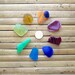 RESERVED for ULTRASEAGLASS - 8 Rainbow Sea Glass Shards - Sea Tumbled - Beach Glass Supplies (667)
