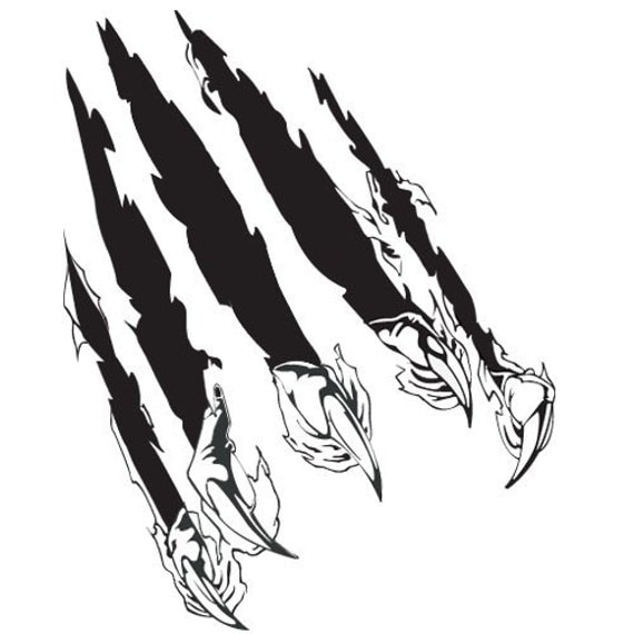 Vinyl Wall Art Decal Sticker predator claw attack 125s