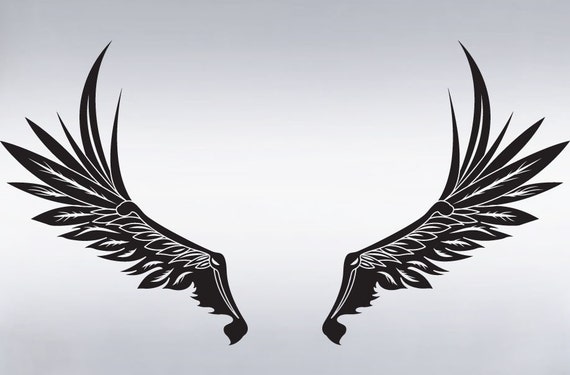 Vinyl Wall Decal Sticker Angel Wings Design 324