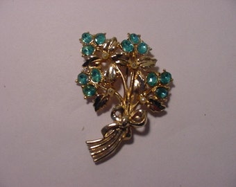 Vintage Rhinestone Flower Bouquet Brooch X 11