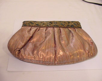Vintage Neiman Marcus Genie Glass Beaded Purse # HAS 30