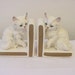 Vintage Lefton White Persian Cat Or Kitten Bookends