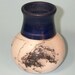 Original Hand Made Small Horse Hair Vase with dark blue top