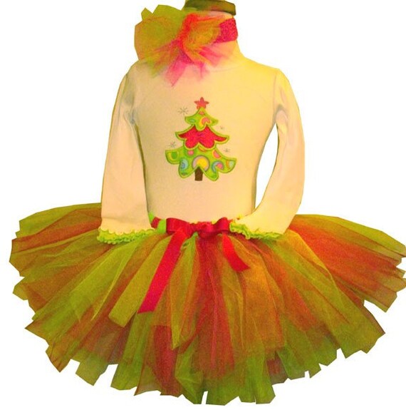 hot pink and lime christmas tree applique tutu holiday skirt hot pink and lime christmas tree applique tutu holiday skirt