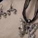 The upcycled Butterfly Collection/ Set (necklace and peirced earrings)