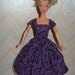 Handmade barbie doll clothes - purple dress