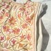 Vintage Large Tote or Reusable Muslin Grocery Bag Carryall with Flower Embroidery Crewel & Basket Weave Handle FREE SHIPPING
