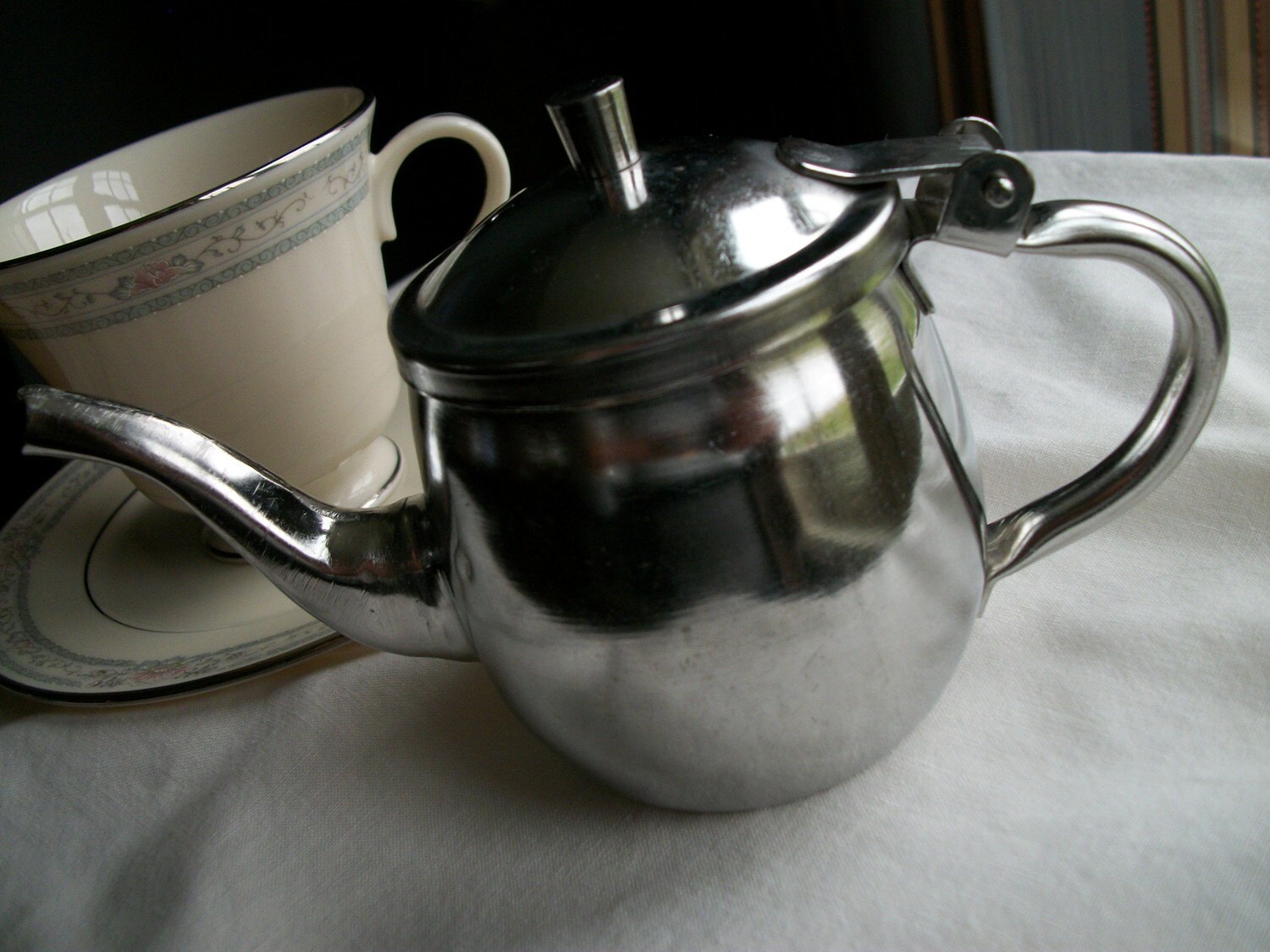 Vintage Brandware Stainless Steel Miniature Teapot for One or