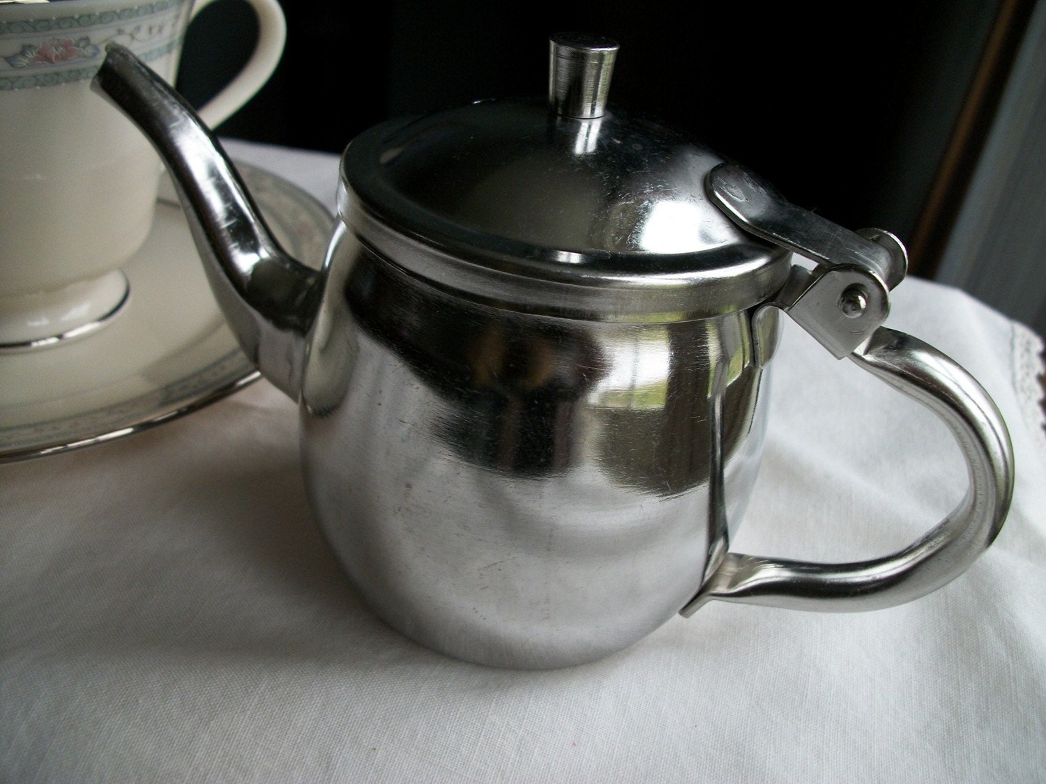 Vintage Brandware Stainless Steel Miniature Teapot for One or