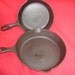 Set of 2 Griswold Iron Mountain Cast Iron Skillets 5 and 7 0225