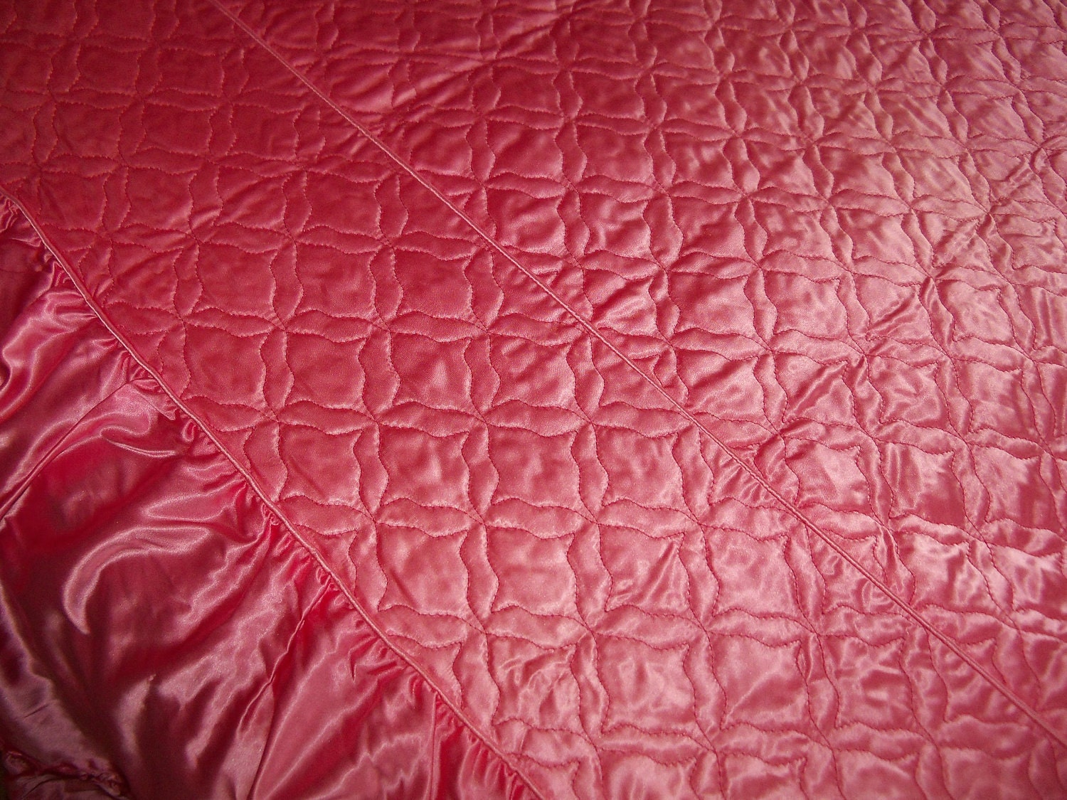 Vintage Silk/Satin Comforter by FleaMarketFloozie on Etsy