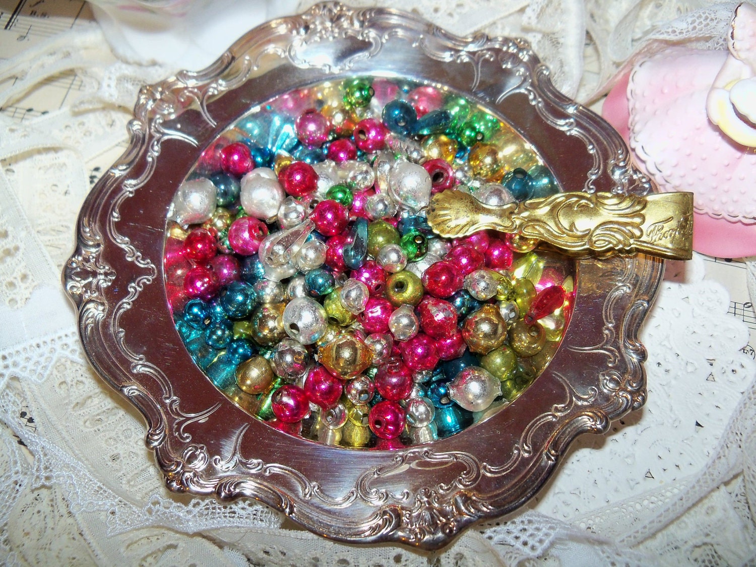 vintage christmas mercury glass garland beads by vintage christmas mercury glass garland beads by