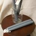 SALE: Pair of Handmade Mole Hollow 8" Taper Candles - Warm Slate Gray