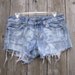 Distressed Short Shorts, - Bleach Babies - Destroyed Cut Offs, Bleached Two Tone Denim Jeans, Recycled by VintageDesignByVines