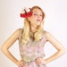1950s Cocktail Dress / 1950s Party Dress / Dress / Dresses / Pastel / Valentines Day / Wiggle / Mad Men / Romantic / / 0886