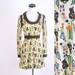 Vintage Dress / Novelty Vintage Dress / Football / Sports / Brown / Mini Dress / Superbowl Dress / Preppy / 0534