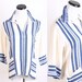 Southwestern Shirt / Aztec / Shirt / 1960s / 60s / Sixties / Greek / Geometric / Royal Blue / Fall Fashion / 0565