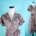 1970s Dress / Floral Dress / Vintage Dress / Butterfly Sleeve / Wrap Dress / Boho / Dress / Dresses / Bohemian / Circle Skirt / 0853