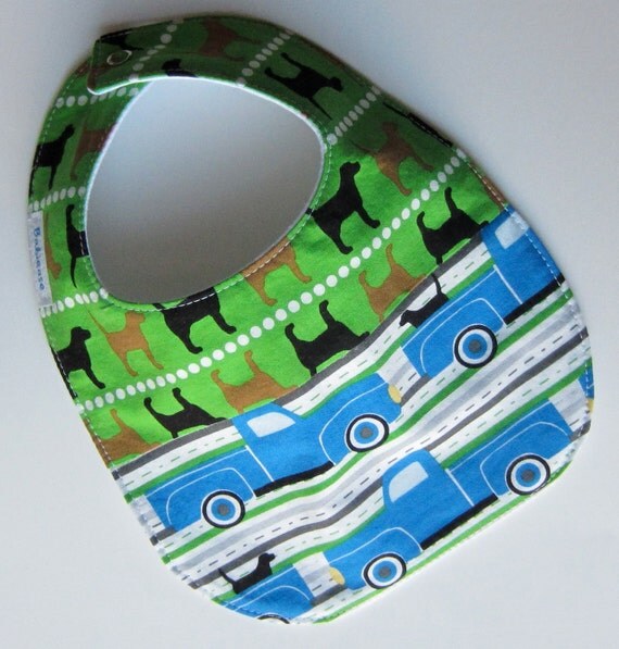 Babys Doogie Baby Bib, Robert Kaufman by Laurie Wisbrun Pooches and Pickups