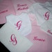 Ultimate Baby personalized monogrammed Shower gift set for girl blanket bibs burps onesie
