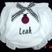 Ladybug Lady Bug baby girl bloomers personalized
