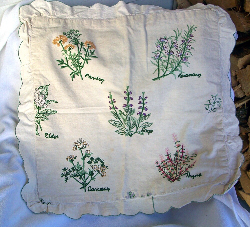 Pair Vintage Pillow Shams Large FLAX LINEN Oatmeal Handmade