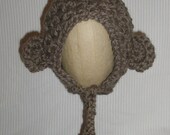 Newborn monkey hat- crocheted