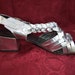 Vintage 1970s Sandals Shoes Silver Color Vegan Non Leather Marked Size 9M