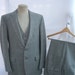 Vintage 1970s Suit 3 Piece Austin Reed Label Slim Mod Fit Blue Gray Tan Chest 42