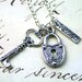 Key Necklace - Passion is the Key to Life Charm Necklace - Handmade with Sterling Silver