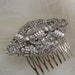 Art Nouveau Romance Wedding bridal hair accessory hairpiece Rhinestone haircomb Art deco glamorous bridal fascinator vintage