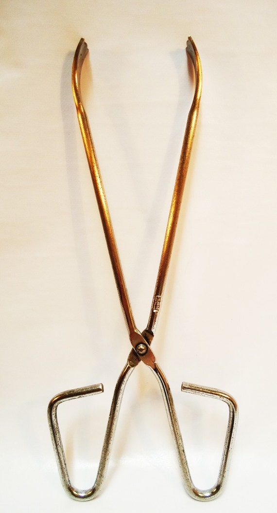 Antique Long Spanish Serving Tongs. 40s