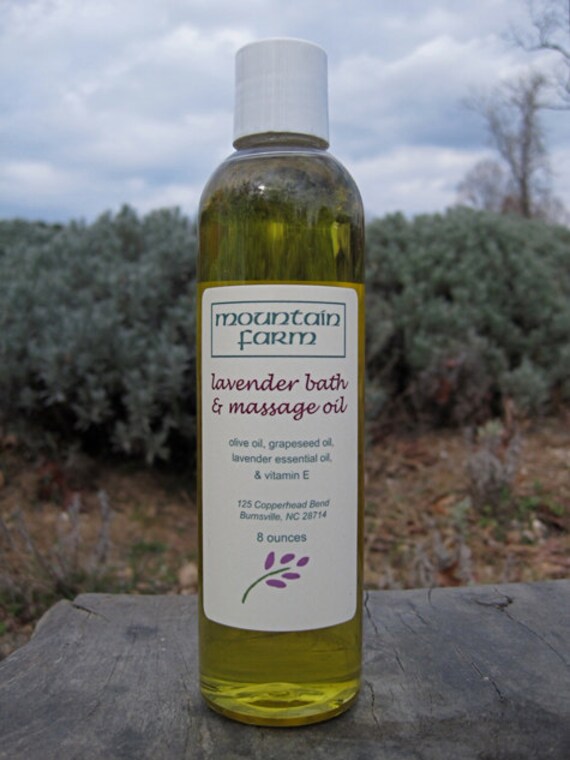 Lavender Massage Oil Skin Nourishing Calming by lavenderfarm